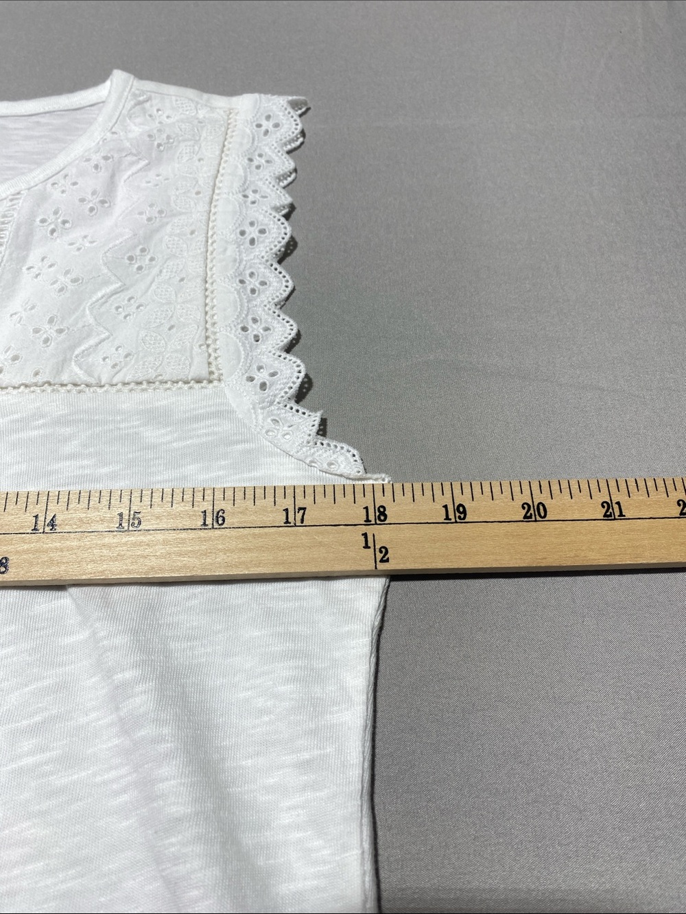 Talbots White Eyelet Sleeveless Cotton Top - Picture 5 of 7